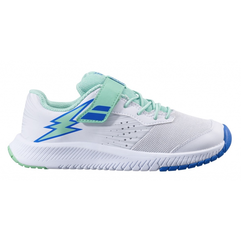 Babolat Tennisschuhe Pulsion Kid KLETT Allcourt weiss mint Kinder